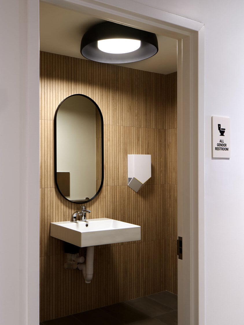 bathroom sink and mirror