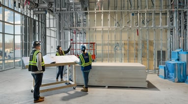 Workers on a construction site